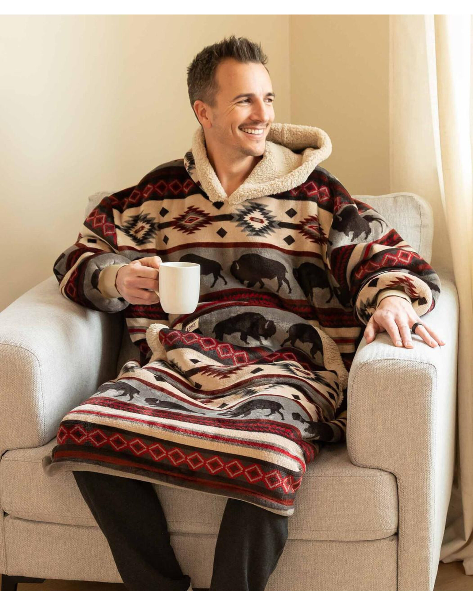 Buffalo Fair Isle Blanket Hoodie