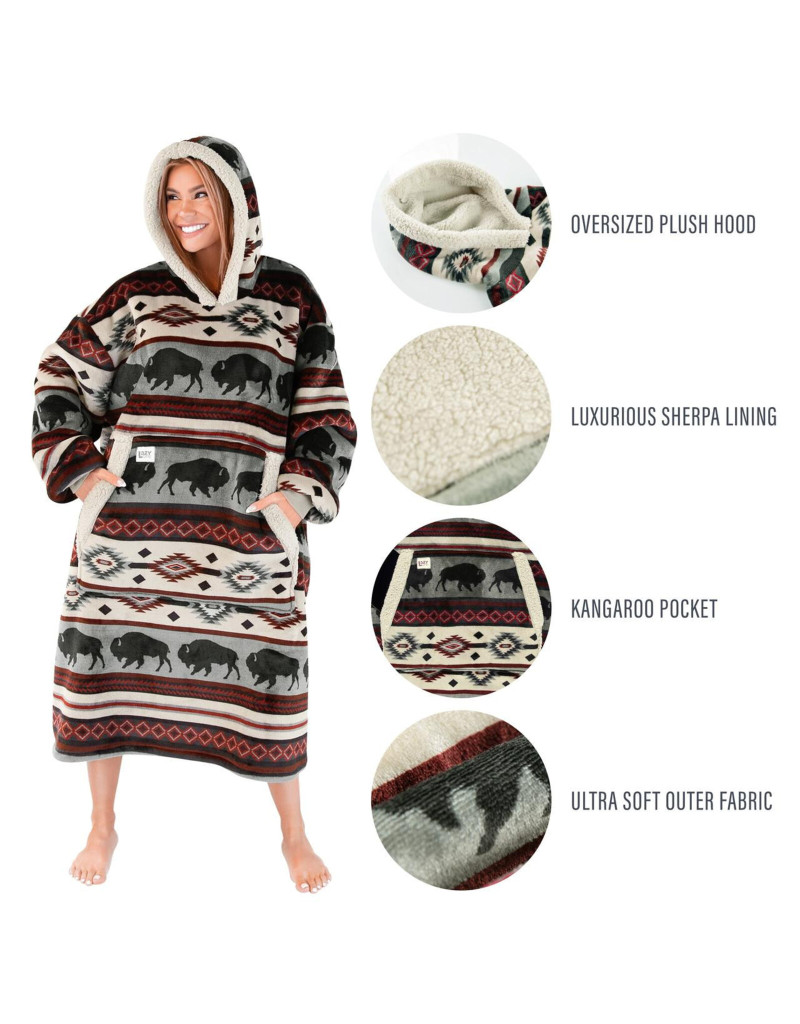 Buffalo Fair Isle Blanket Hoodie
