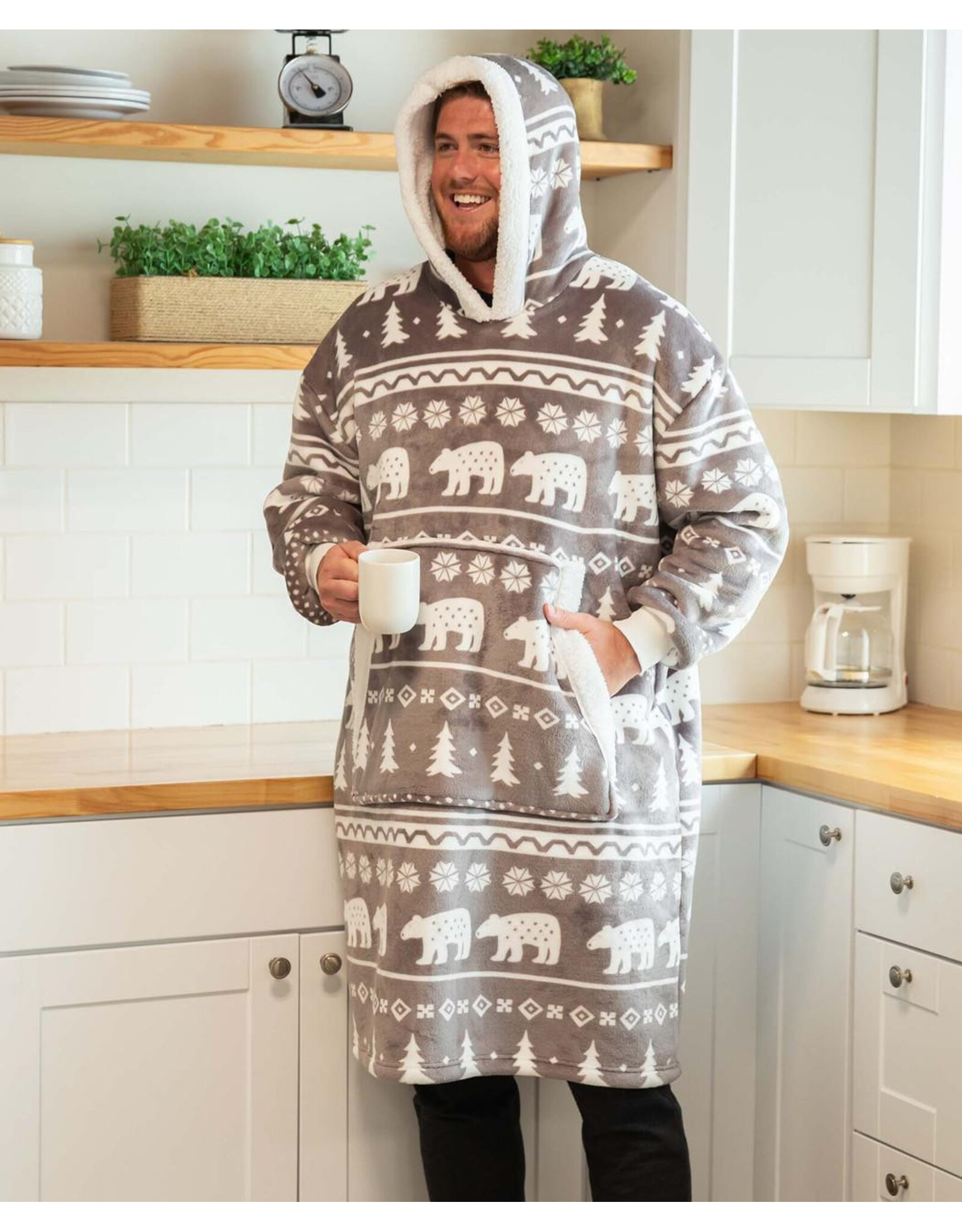 Nordic Bear Blanket Hoodie