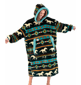 Horse Fair Isle Blanket Hoodie