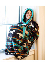 Horse Fair Isle Blanket Hoodie Horse Fair Isle Blanket Hoodie