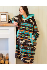 Horse Fair Isle Blanket Hoodie Horse Fair Isle Blanket Hoodie