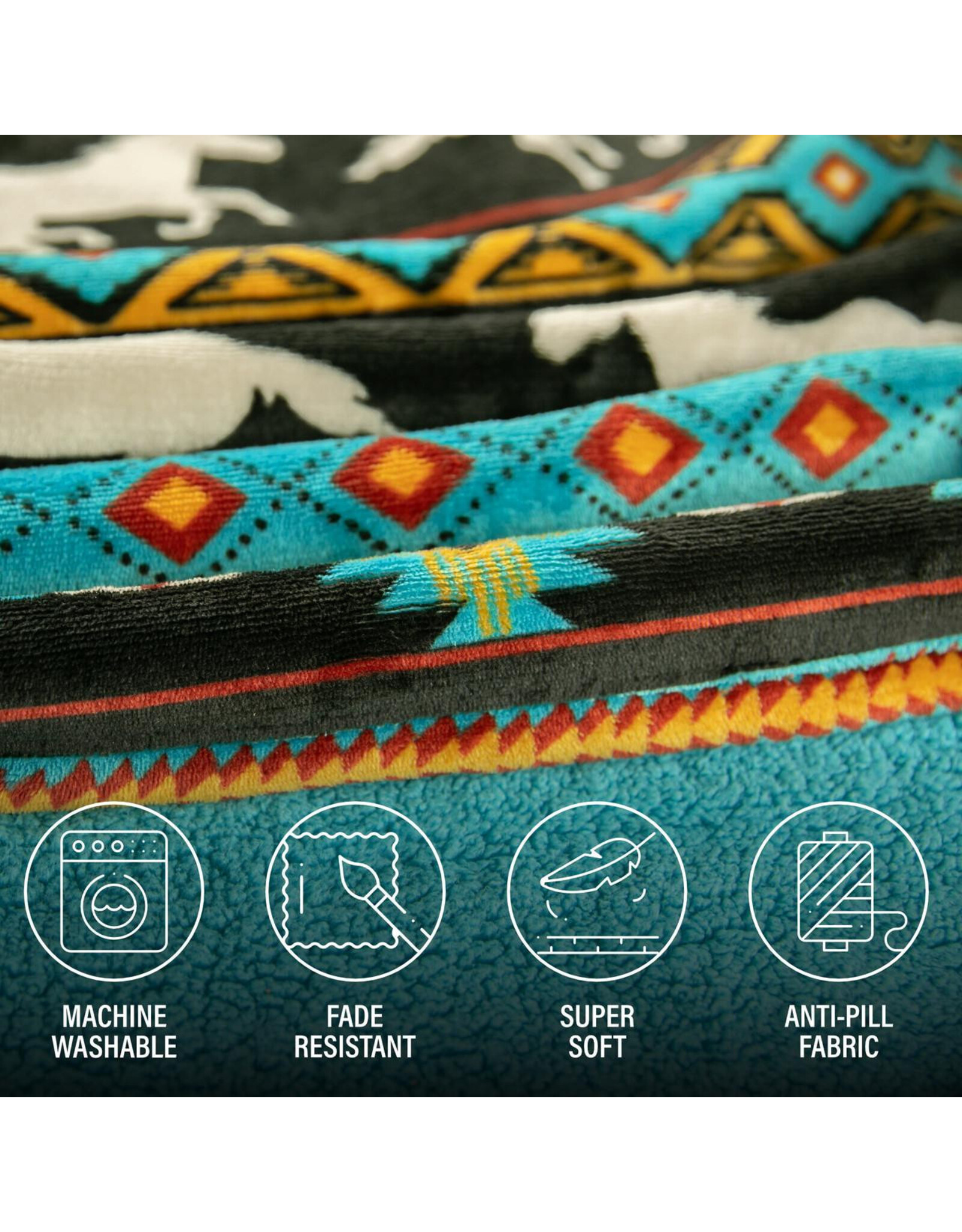 Horse Fair Isle Blanket Hoodie