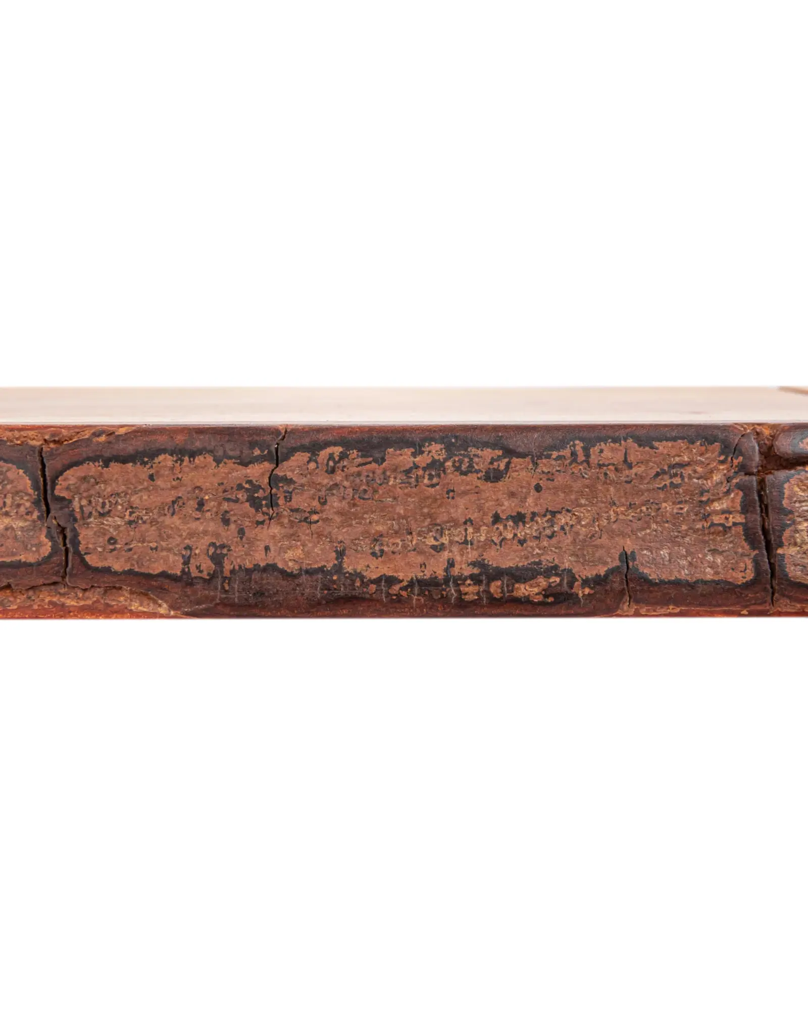 Mahogany Wood & Stainless Steel Cheese Slicer w/ Bark Edge