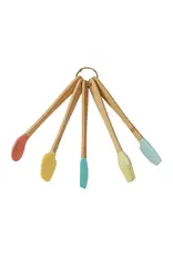 Silicone & Beech Wood Mini Kitchen Utensils Brights, Set of 5