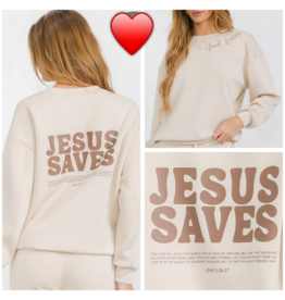 Jesus Saves Ultra Comfy Pullover Sweatshirt