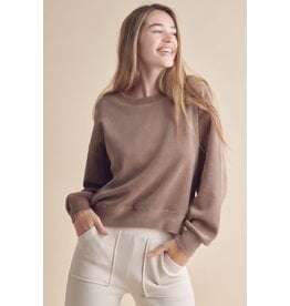 Rachel Relaxed Ribbed Corduroy Long Sleeve Top