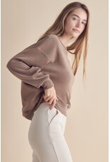 Rachel Relaxed Ribbed Corduroy Long Sleeve Top