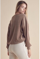 Rachel Relaxed Ribbed Corduroy Long Sleeve Top