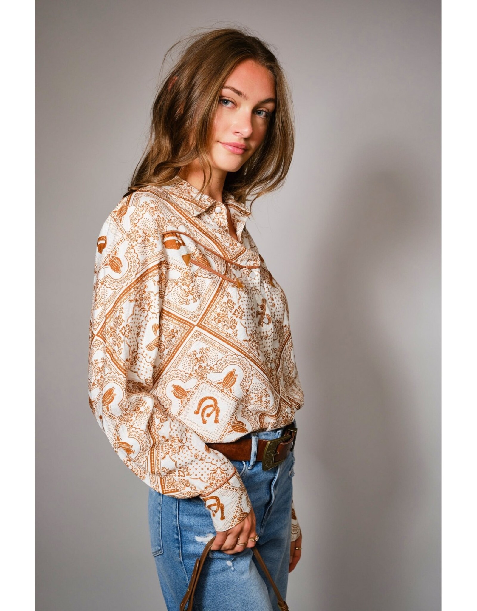 Lainey Western Long Sleeve Button-Up Shirt