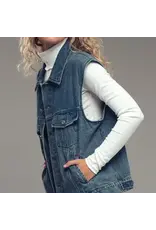 Chasing Sunsets Embroidered Denim Vest