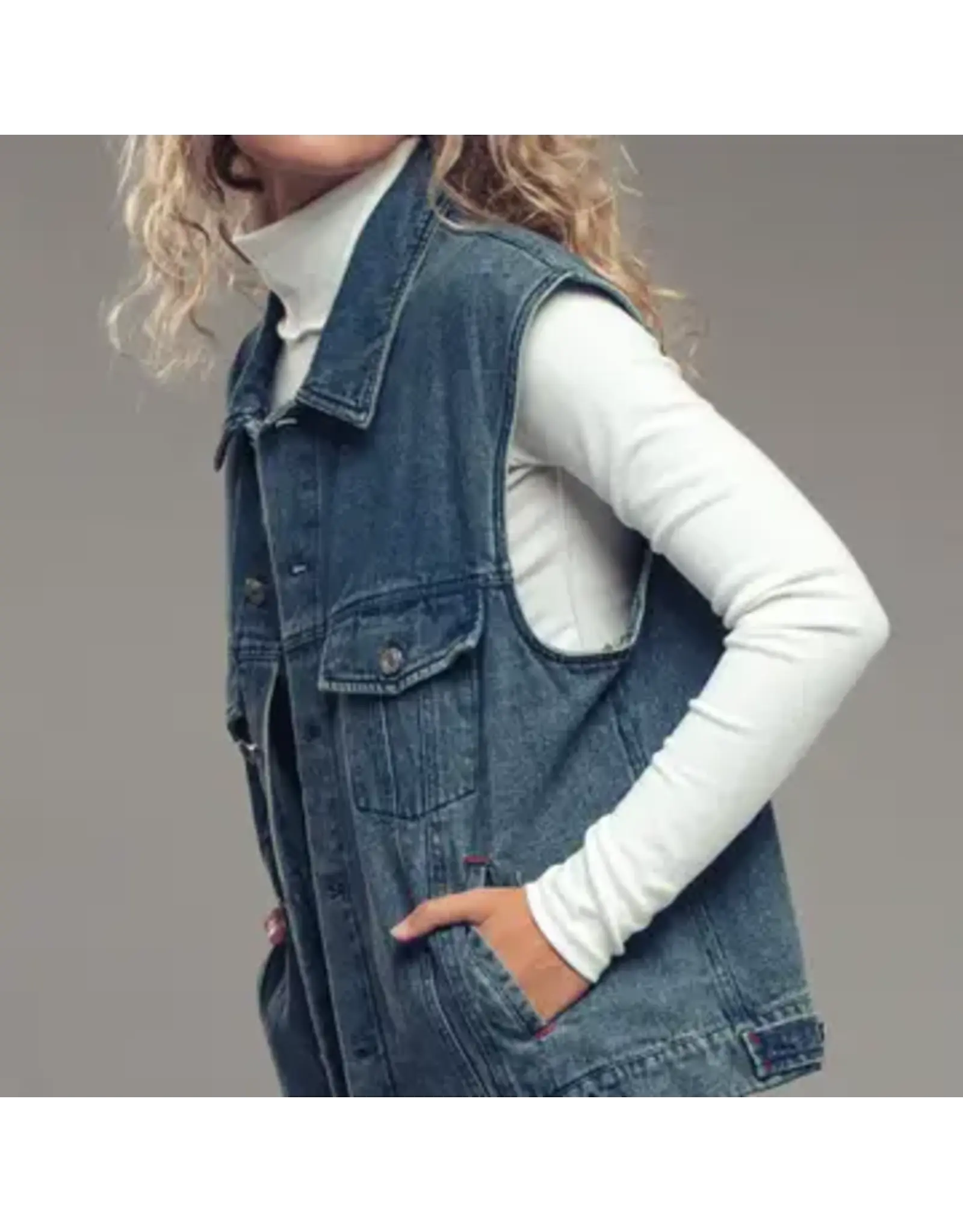 Chasing Sunsets Embroidered Denim Vest