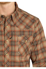 Rock & Roll Denim Rock & Roll Denim Mens Tek Stretch Brushed Plaid Shirt