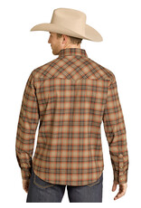 Rock & Roll Denim Rock & Roll Denim Mens Tek Stretch Brushed Plaid Shirt