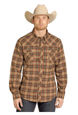 Rock & Roll Denim Rock & Roll Denim Mens Tek Stretch Brushed Plaid Shirt