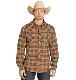 Rock & Roll Denim Rock & Roll Denim Mens Tek Stretch Brushed Plaid Shirt