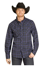 Rock & Roll Denim Rock & Roll Denim Mens Tek Stretch Brushed Plaid Shirt