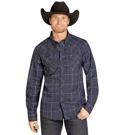 Rock & Roll Denim Rock & Roll Denim Mens Tek Stretch Brushed Plaid Shirt