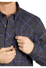 Rock & Roll Denim Rock & Roll Denim Mens Tek Stretch Brushed Plaid Shirt