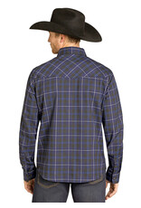 Rock & Roll Denim Rock & Roll Denim Mens Tek Stretch Brushed Plaid Shirt