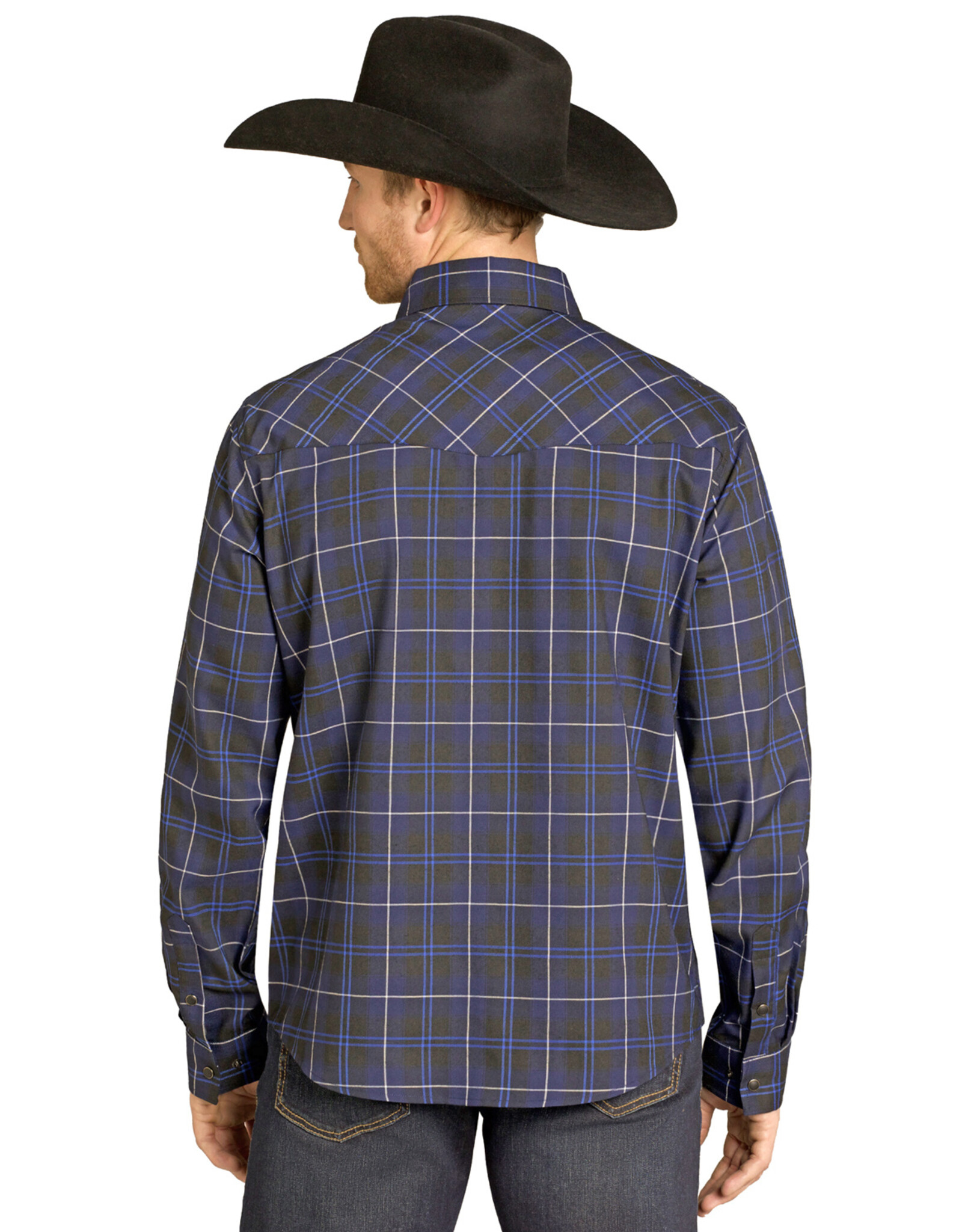 Rock & Roll Denim Rock & Roll Denim Mens Tek Stretch Brushed Plaid Shirt