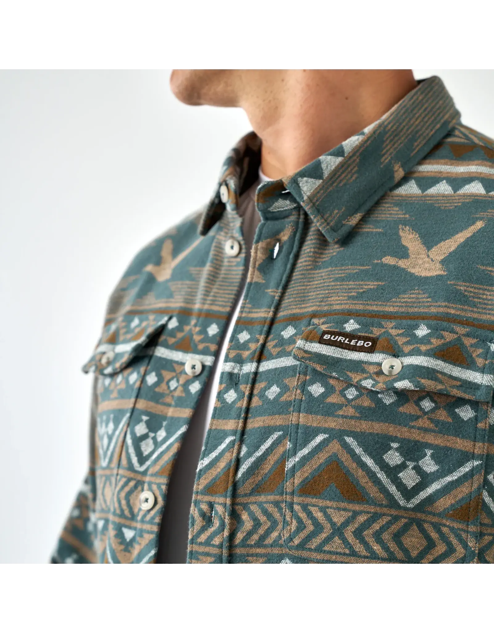 Burlebo Burlebo Vintage Heavyweight Flannel Whitetail Aztec