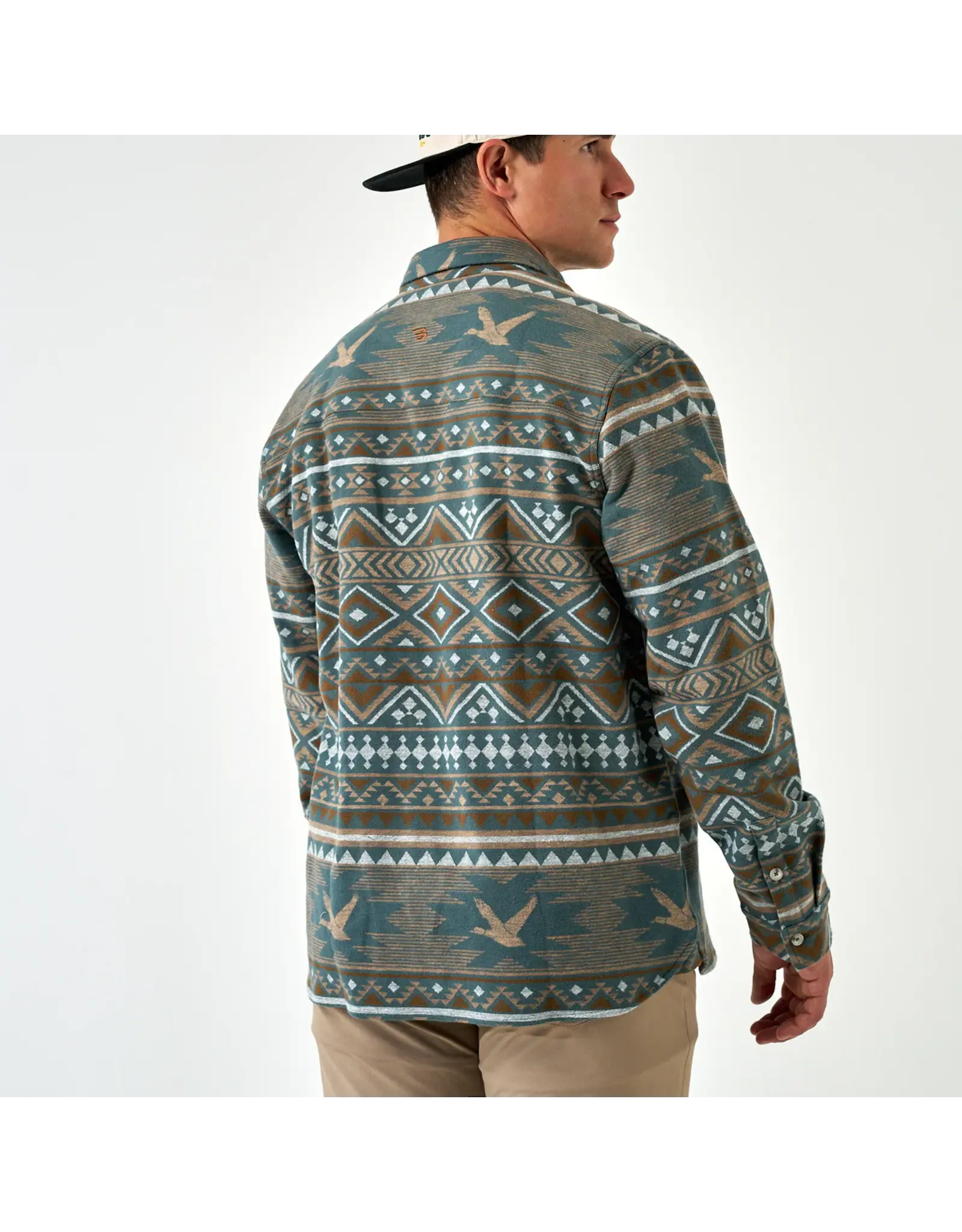 Burlebo Burlebo Vintage Heavyweight Flannel Whitetail Aztec