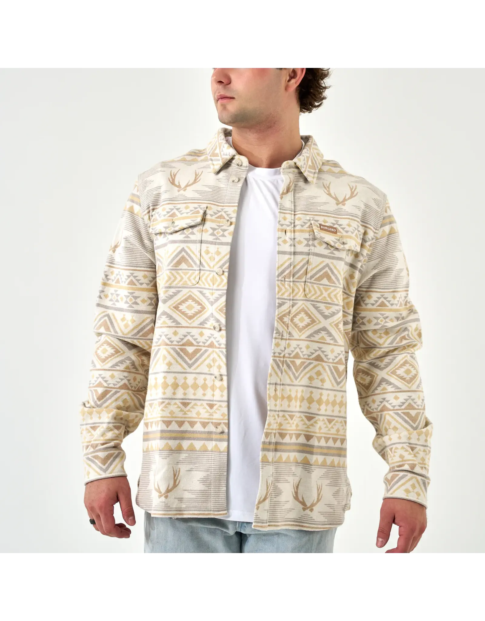 Burlebo Burlebo Vintage Heavyweight Flannel Whitetail Aztec