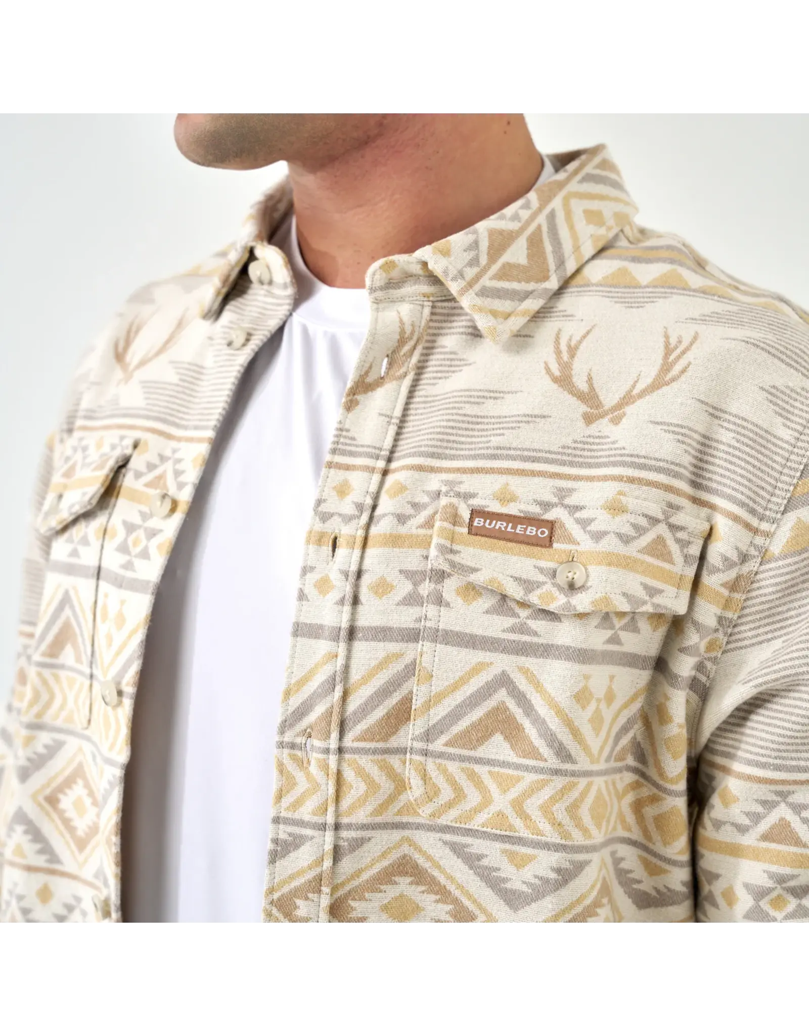 Burlebo Burlebo Vintage Heavyweight Flannel Whitetail Aztec