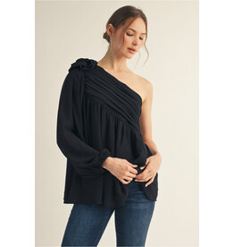 Tiffany Elegant Black Off The Shoulder Top