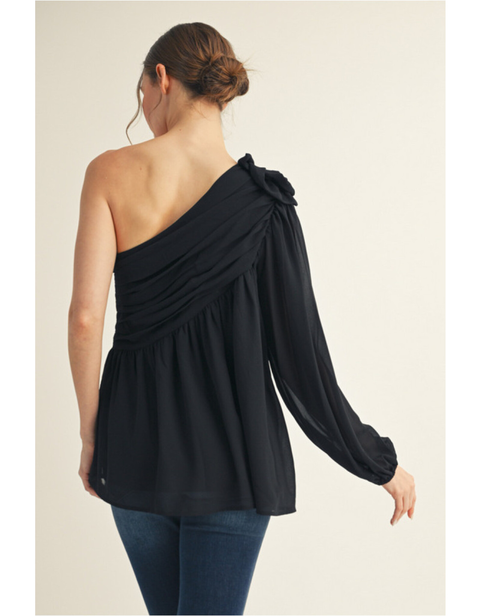 Tiffany Elegant Black Off The Shoulder Top