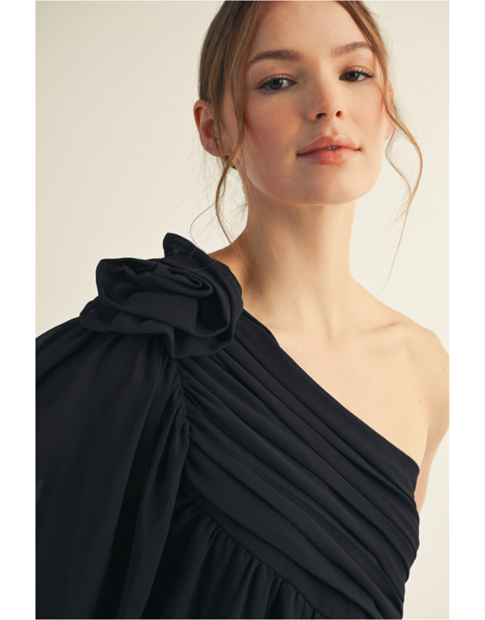 Tiffany Elegant Black Off The Shoulder Top