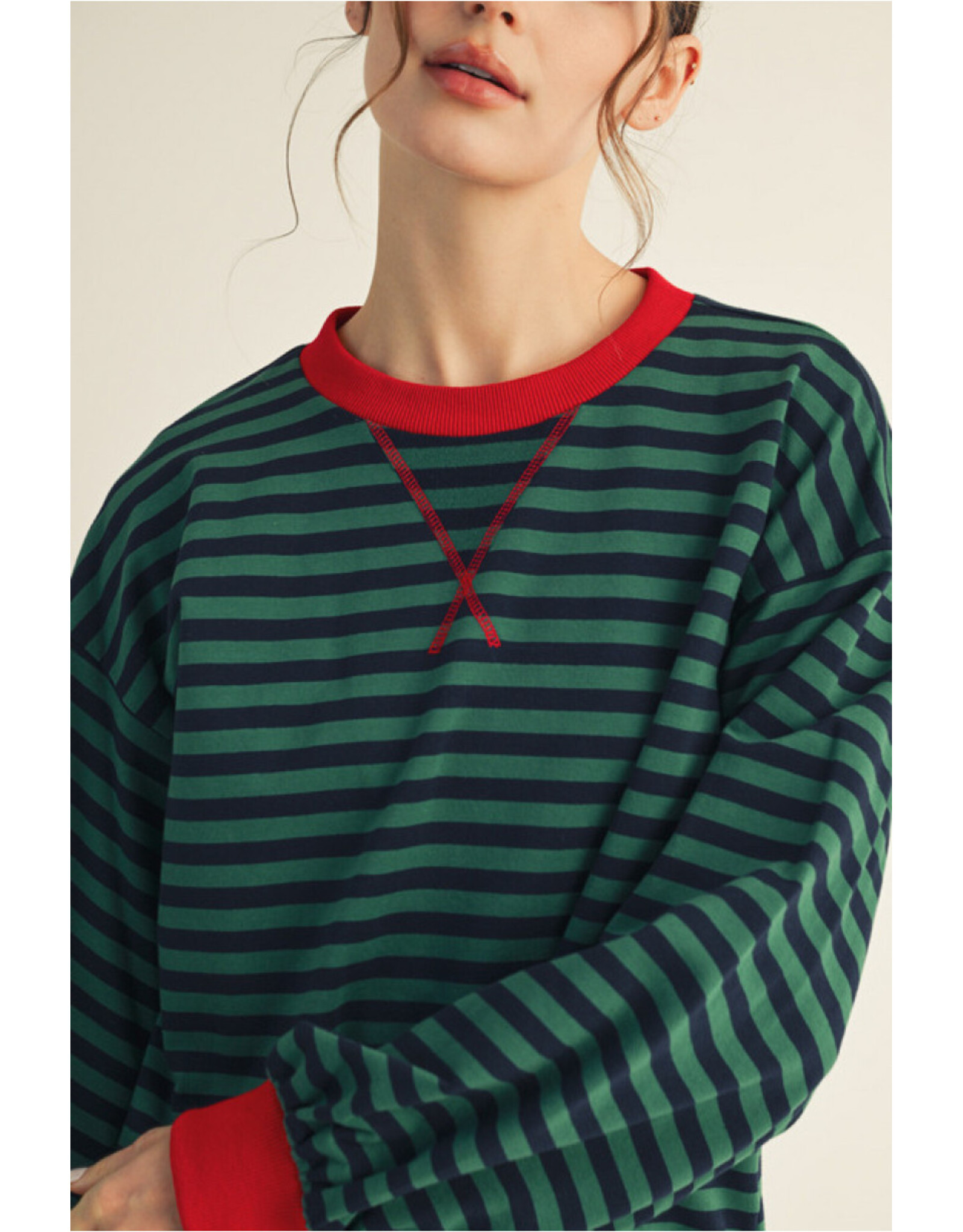 Christina Stripe Sweatshirt