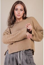 Miranda Oversized Textured Casual Knit Sweater