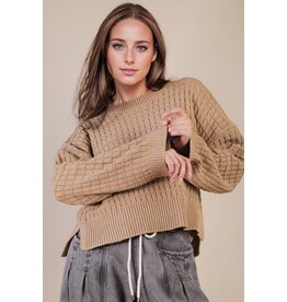 Miranda Oversized Textured Casual Knit Sweater
