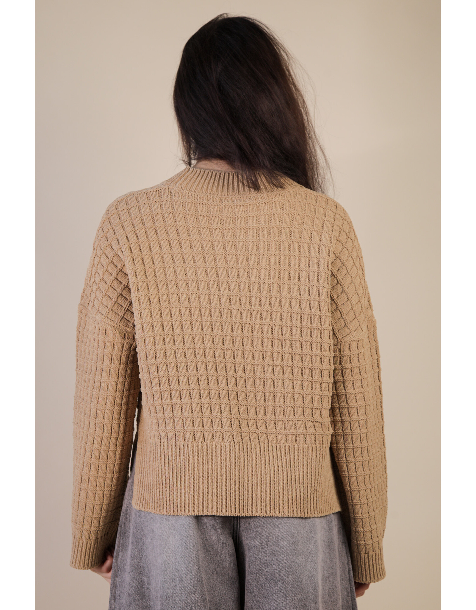 Miranda Oversized Textured Casual Knit Sweater