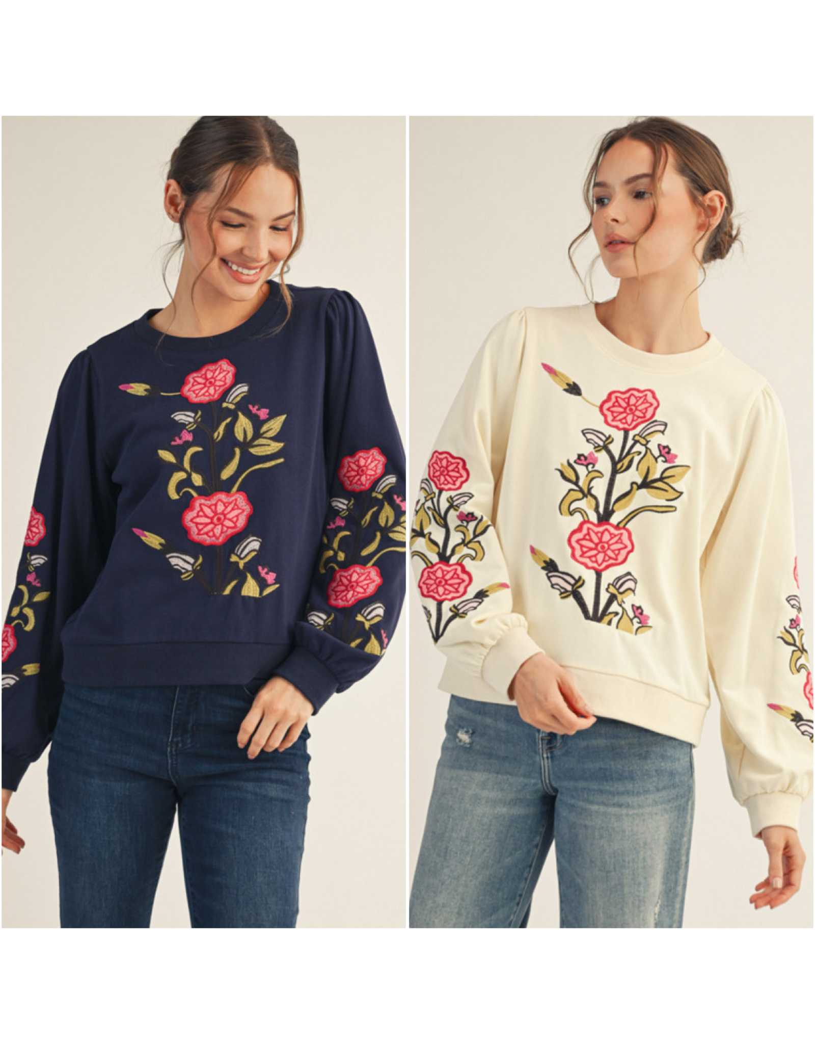 Bettina Floral Embroidered Sweatshirt