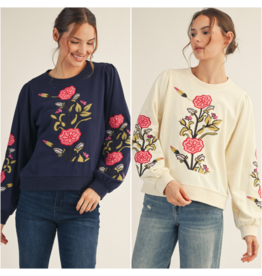 Bettina Floral Embroidered Sweatshirt