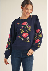 Bettina Floral Embroidered Sweatshirt