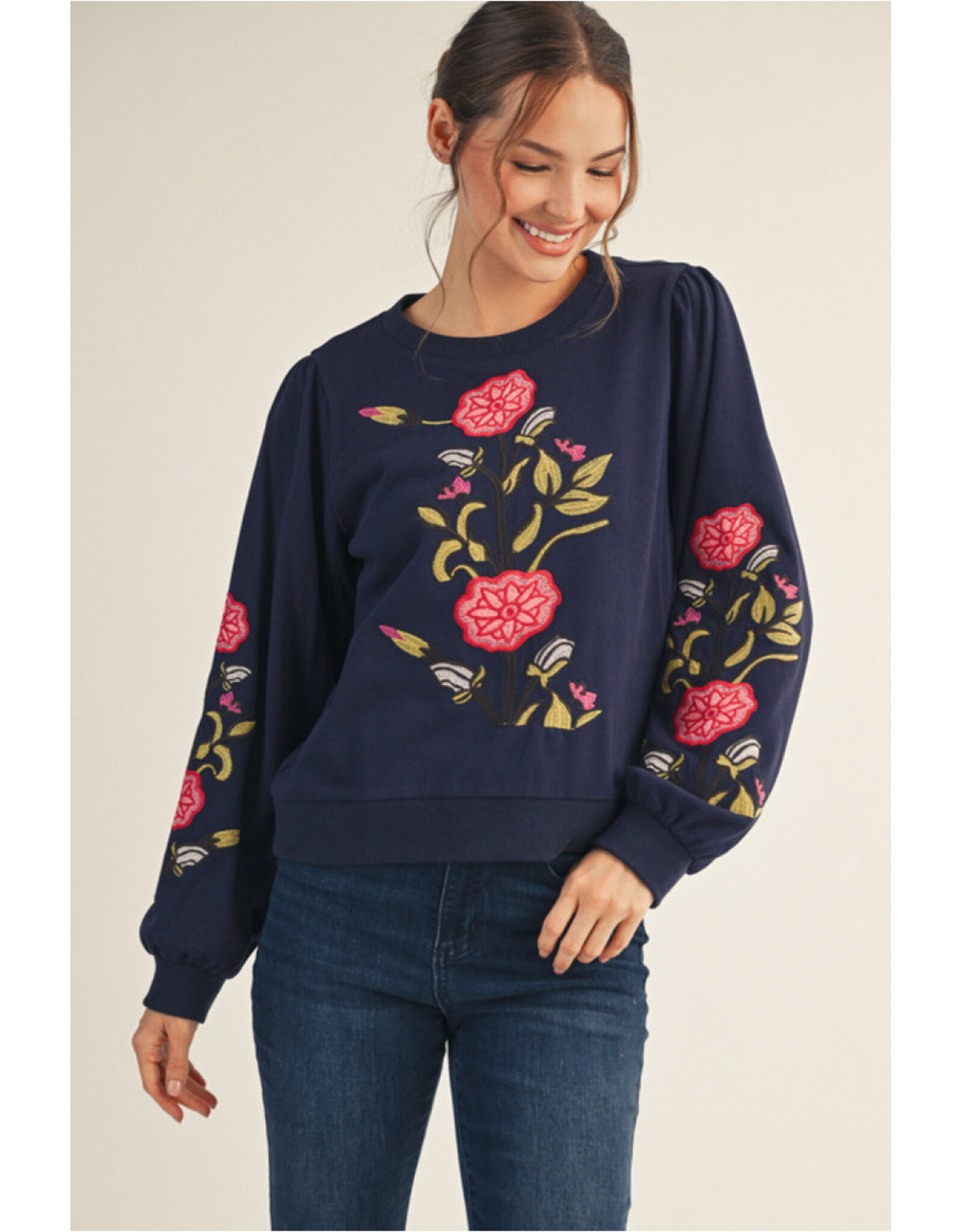 Bettina Floral Embroidered Sweatshirt