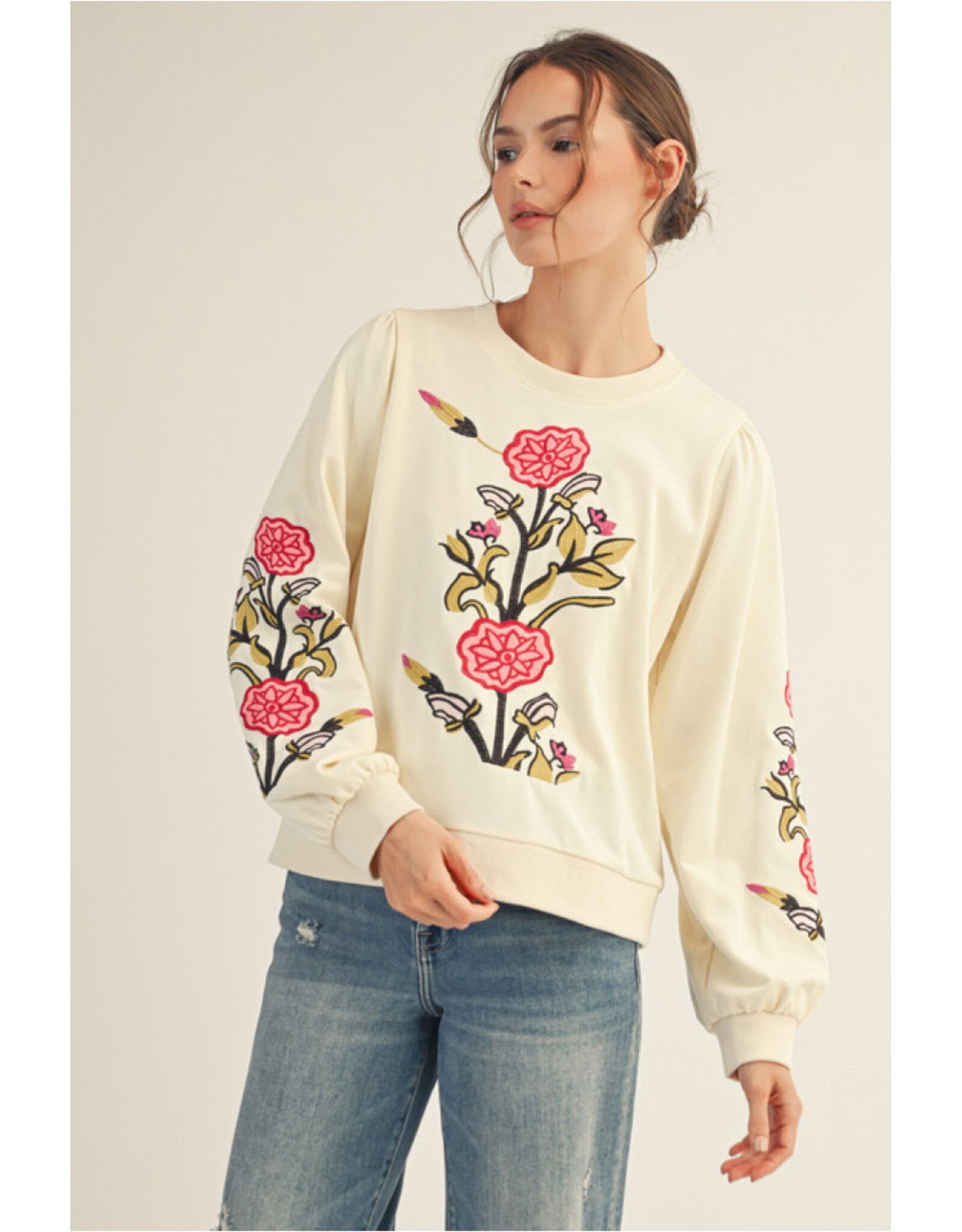 Bettina Floral Embroidered Sweatshirt