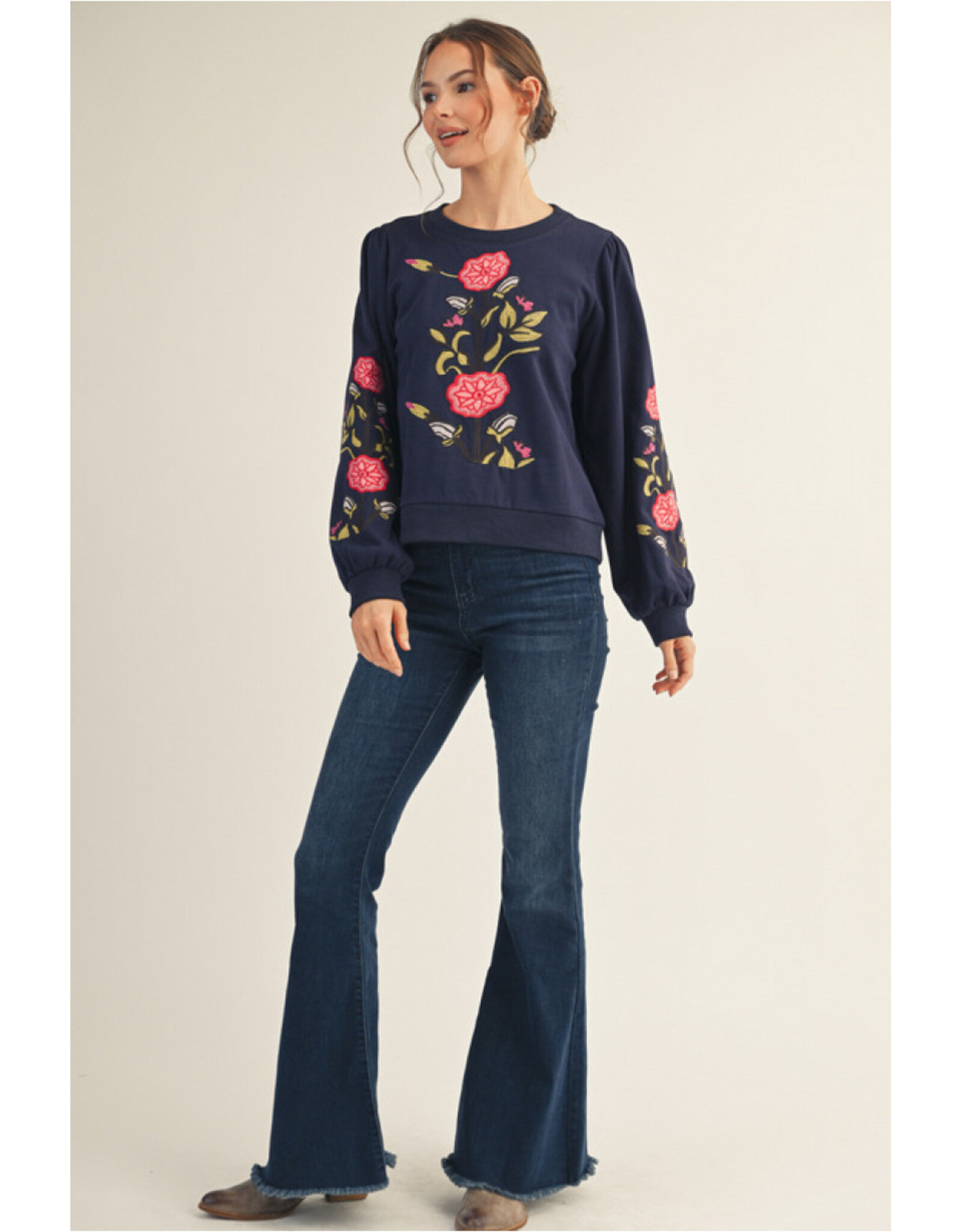 Bettina Floral Embroidered Sweatshirt