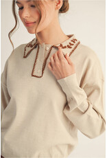 Patricia Polo Embroidered Sweater