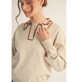 Patricia Polo Embroidered Sweater