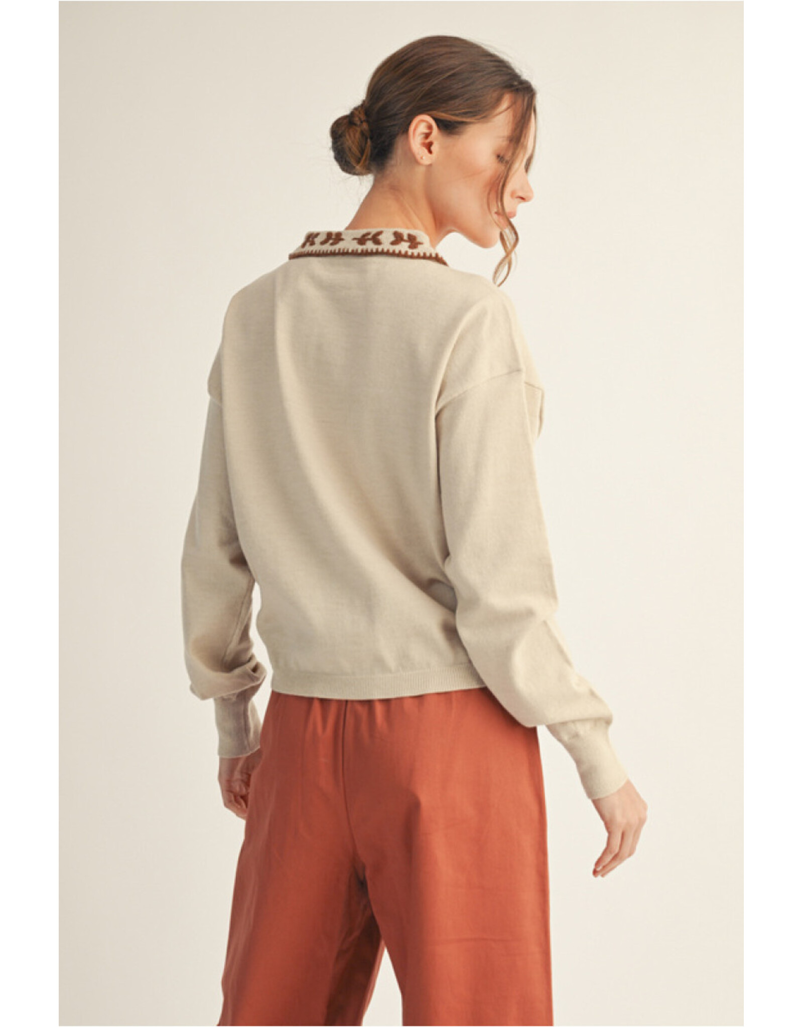 Patricia Polo Embroidered Sweater