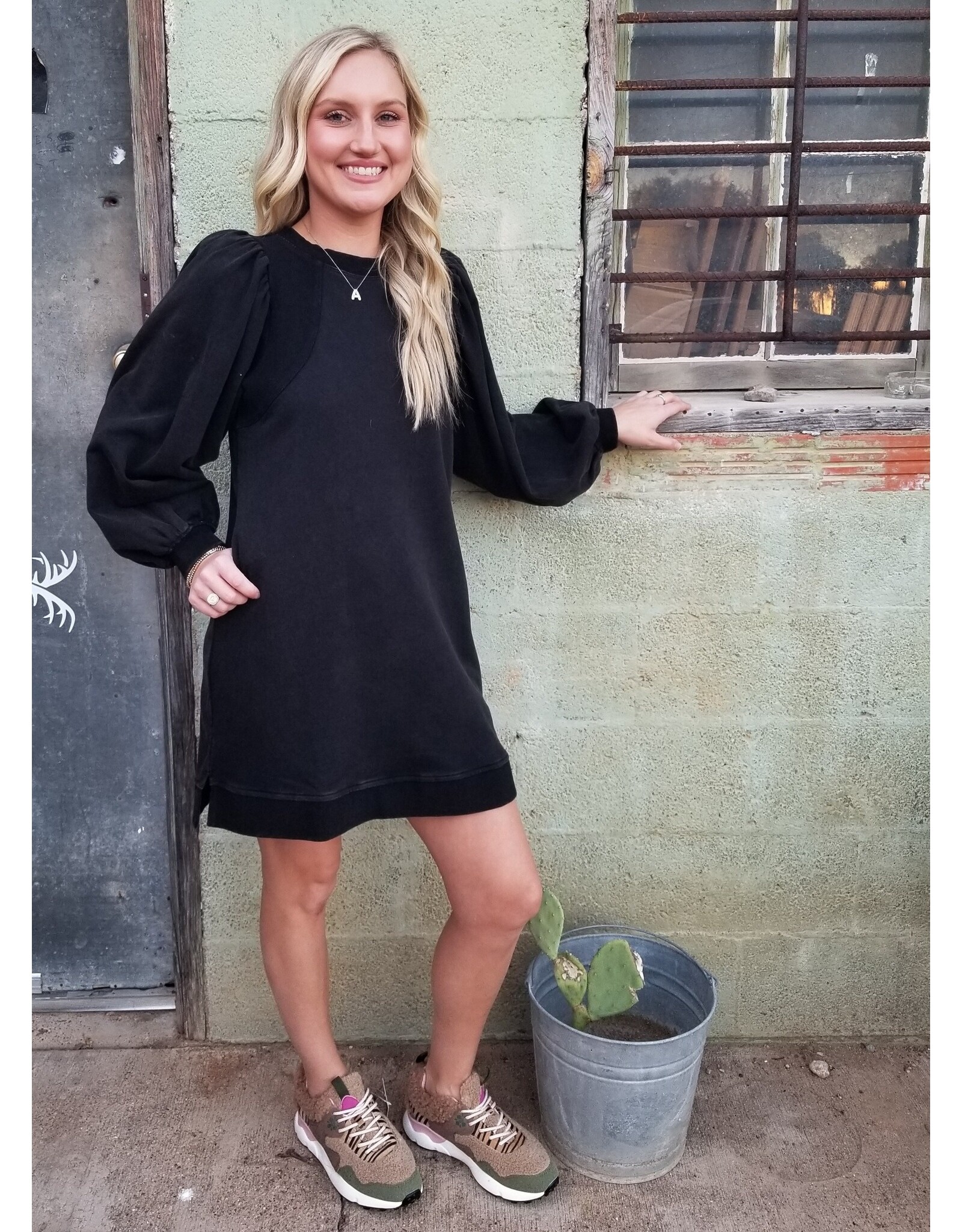 Bailey Black Sweatshirt Dress