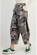 Winnie Washed Camo Twill Barrel Pants
