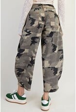 Winnie Washed Camo Twill Barrel Pants