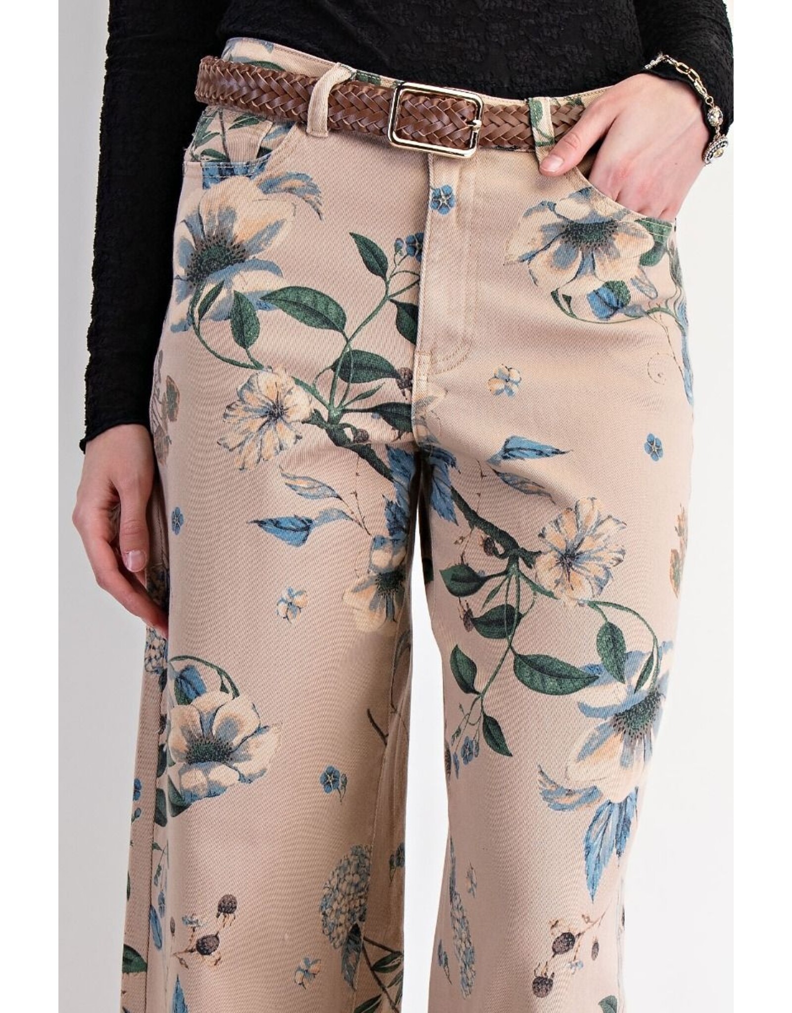 Farah Floral Stretch Twill Pants
