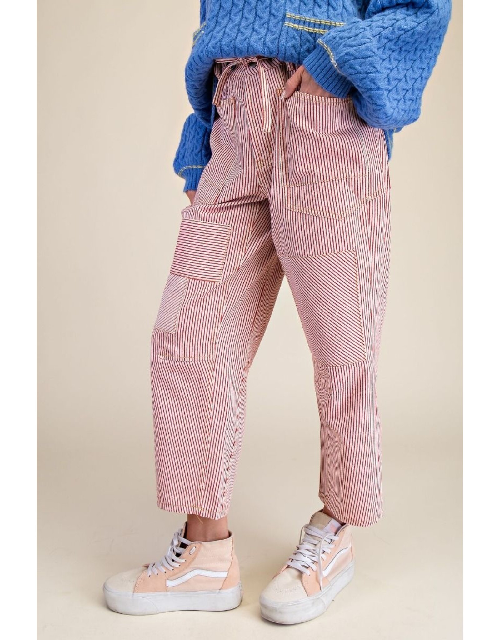 Stacey Red Stipe Jeans